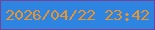 文字の大きさ：4、枠の色：754297、背景の色：2e85e1、文字の色：e8932d 無料ブログパーツのブログ時計