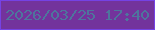 文字の大きさ：4、枠の色：7542e4、背景の色：73339c、文字の色：4e759d 無料ブログパーツのブログ時計