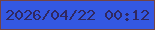 文字の大きさ：3、枠の色：754442、背景の色：3458e2、文字の色：302861 無料ブログパーツのブログ時計