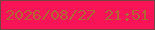 文字の大きさ：1、枠の色：754641、背景の色：f81456、文字の色：b46535 無料ブログパーツのブログ時計