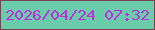 文字の大きさ：1、枠の色：754755、背景の色：6accaa、文字の色：bb2fdc 無料ブログパーツのブログ時計