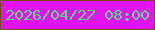 文字の大きさ：3、枠の色：754b0b、背景の色：e312f8、文字の色：5ddd7e 無料ブログパーツのブログ時計