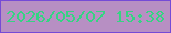 文字の大きさ：2、枠の色：754bd6、背景の色：b78fc3、文字の色：35d482 無料ブログパーツのブログ時計