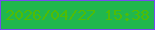 文字の大きさ：2、枠の色：754bef、背景の色：20b74d、文字の色：4fbc05 無料ブログパーツのブログ時計