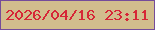文字の大きさ：5、枠の色：754c9a、背景の色：d2bd8d、文字の色：d62637 無料ブログパーツのブログ時計