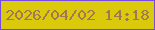 文字の大きさ：2、枠の色：754ce3、背景の色：daca0b、文字の色：a27751 無料ブログパーツのブログ時計