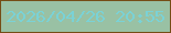文字の大きさ：1、枠の色：754d16、背景の色：99c1a4、文字の色：7ad2d6 無料ブログパーツのブログ時計