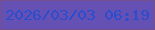 文字の大きさ：5、枠の色：754e8e、背景の色：6550b4、文字の色：2a4dd0 無料ブログパーツのブログ時計