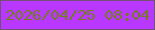 文字の大きさ：5、枠の色：755076、背景の色：b838ff、文字の色：747b20 無料ブログパーツのブログ時計