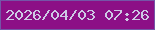 文字の大きさ：4、枠の色：7555a7、背景の色：8c0f86、文字の色：cdc9e5 無料ブログパーツのブログ時計