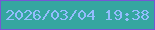 文字の大きさ：2、枠の色：7557d4、背景の色：35a6a0、文字の色：93bdfd 無料ブログパーツのブログ時計