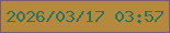 文字の大きさ：5、枠の色：755979、背景の色：b5893e、文字の色：267461 無料ブログパーツのブログ時計