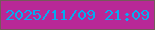 文字の大きさ：1、枠の色：755a5a、背景の色：b82897、文字の色：04acf1 無料ブログパーツのブログ時計