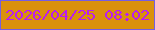 文字の大きさ：3、枠の色：755ee2、背景の色：da910c、文字の色：ba1df0 無料ブログパーツのブログ時計