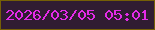 文字の大きさ：3、枠の色：755f06、背景の色：301c32、文字の色：e42be8 無料ブログパーツのブログ時計