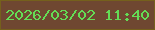 文字の大きさ：3、枠の色：75601c、背景の色：6f4731、文字の色：64dc55 無料ブログパーツのブログ時計