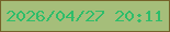 文字の大きさ：1、枠の色：75612a、背景の色：a5be7a、文字の色：2ebd6a 無料ブログパーツのブログ時計