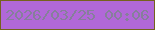 文字の大きさ：3、枠の色：75621d、背景の色：b168d8、文字の色：867f9b 無料ブログパーツのブログ時計