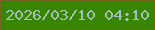 文字の大きさ：1、枠の色：75651e、背景の色：388600、文字の色：a3c1b8 無料ブログパーツのブログ時計