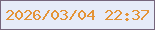 文字の大きさ：2、枠の色：75657c、背景の色：e6ebf8、文字の色：e49336 無料ブログパーツのブログ時計