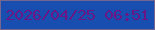 文字の大きさ：1、枠の色：75668f、背景の色：174eaf、文字の色：6a1785 無料ブログパーツのブログ時計