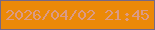 文字の大きさ：1、枠の色：756887、背景の色：eb8908、文字の色：db9a86 無料ブログパーツのブログ時計
