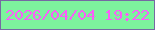 文字の大きさ：3、枠の色：756aa2、背景の色：7df39d、文字の色：fa5ef8 無料ブログパーツのブログ時計