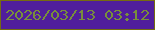 文字の大きさ：4、枠の色：756b10、背景の色：501e9c、文字の色：788f3b 無料ブログパーツのブログ時計