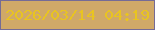 文字の大きさ：1、枠の色：756b96、背景の色：d0a968、文字の色：e8c421 無料ブログパーツのブログ時計
