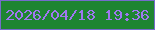 文字の大きさ：4、枠の色：756ccb、背景の色：1e8531、文字の色：a077f1 無料ブログパーツのブログ時計
