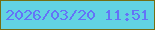 文字の大きさ：4、枠の色：756e12、背景の色：62d3e2、文字の色：6473f7 無料ブログパーツのブログ時計