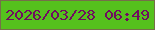文字の大きさ：5、枠の色：756f49、背景の色：55c11d、文字の色：700c60 無料ブログパーツのブログ時計