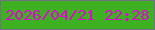 文字の大きさ：1、枠の色：757185、背景の色：3eb122、文字の色：e303d3 無料ブログパーツのブログ時計