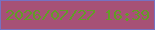文字の大きさ：3、枠の色：7571c2、背景の色：a65176、文字の色：629d27 無料ブログパーツのブログ時計