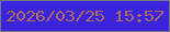 文字の大きさ：4、枠の色：757782、背景の色：3a24de、文字の色：ad6b62 無料ブログパーツのブログ時計
