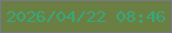 文字の大きさ：1、枠の色：75788d、背景の色：6b7f42、文字の色：37a77c 無料ブログパーツのブログ時計