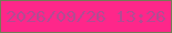 文字の大きさ：5、枠の色：757b56、背景の色：fe278a、文字の色：b44b92 無料ブログパーツのブログ時計
