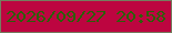 文字の大きさ：5、枠の色：757c5e、背景の色：bd0540、文字の色：2c5f09 無料ブログパーツのブログ時計