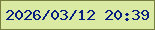 文字の大きさ：3、枠の色：757d3f、背景の色：daeaa3、文字の色：051e7f 無料ブログパーツのブログ時計