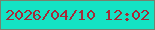 文字の大きさ：5、枠の色：75826e、背景の色：14e3c4、文字の色：a62938 無料ブログパーツのブログ時計