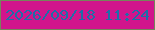 文字の大きさ：2、枠の色：75855b、背景の色：d1158c、文字の色：1e6ea8 無料ブログパーツのブログ時計
