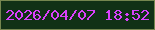 文字の大きさ：1、枠の色：75864f、背景の色：113116、文字の色：da41fc 無料ブログパーツのブログ時計