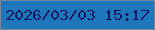 文字の大きさ：4、枠の色：75889b、背景の色：1e76bb、文字の色：051966 無料ブログパーツのブログ時計