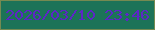 文字の大きさ：3、枠の色：758a51、背景の色：1c7358、文字の色：5d25c7 無料ブログパーツのブログ時計