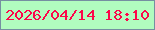 文字の大きさ：4、枠の色：758fa1、背景の色：b1fcbf、文字の色：fd064a 無料ブログパーツのブログ時計