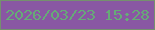 文字の大きさ：1、枠の色：75906e、背景の色：8957a3、文字の色：66ab77 無料ブログパーツのブログ時計