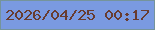 文字の大きさ：2、枠の色：75949b、背景の色：7a9ae1、文字の色：683c30 無料ブログパーツのブログ時計