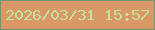 文字の大きさ：5、枠の色：759572、背景の色：d99866、文字の色：c2e19b 無料ブログパーツのブログ時計