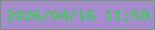 文字の大きさ：5、枠の色：759672、背景の色：a78bcf、文字の色：25dc3c 無料ブログパーツのブログ時計