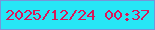 文字の大きさ：1、枠の色：7596d9、背景の色：27e6f6、文字の色：da1758 無料ブログパーツのブログ時計